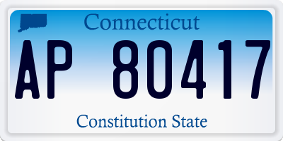 CT license plate AP80417