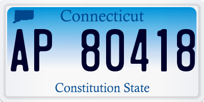 CT license plate AP80418
