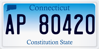 CT license plate AP80420