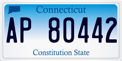 CT license plate AP80442