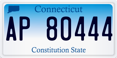 CT license plate AP80444