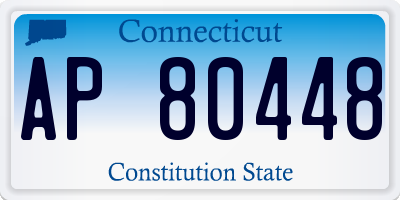 CT license plate AP80448