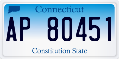 CT license plate AP80451
