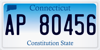 CT license plate AP80456
