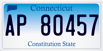 CT license plate AP80457