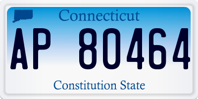 CT license plate AP80464