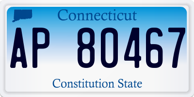 CT license plate AP80467