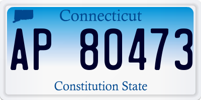CT license plate AP80473