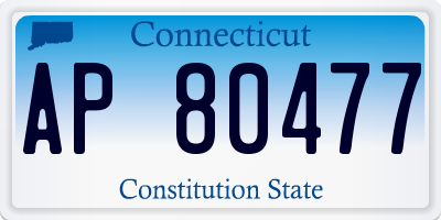 CT license plate AP80477