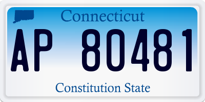CT license plate AP80481