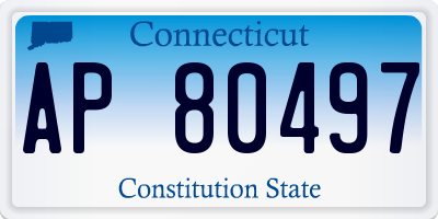 CT license plate AP80497