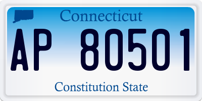 CT license plate AP80501
