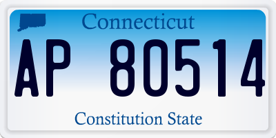 CT license plate AP80514