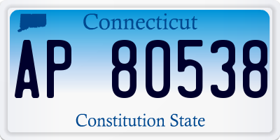 CT license plate AP80538