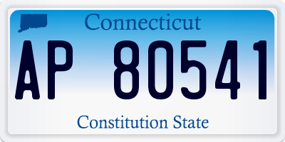 CT license plate AP80541