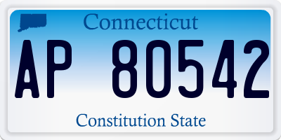 CT license plate AP80542