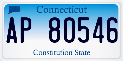 CT license plate AP80546
