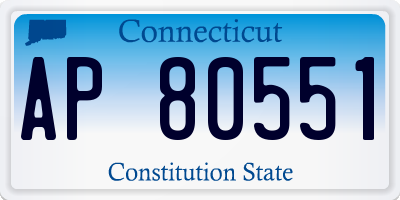 CT license plate AP80551