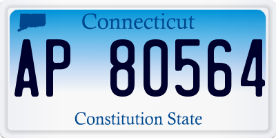 CT license plate AP80564
