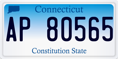 CT license plate AP80565