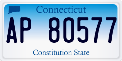 CT license plate AP80577
