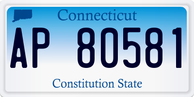 CT license plate AP80581