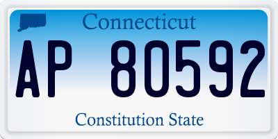 CT license plate AP80592