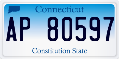 CT license plate AP80597