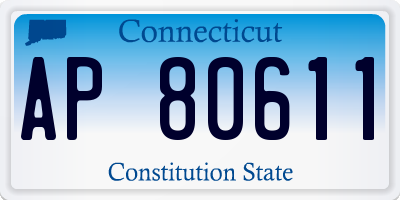 CT license plate AP80611