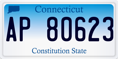 CT license plate AP80623