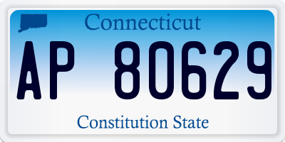 CT license plate AP80629