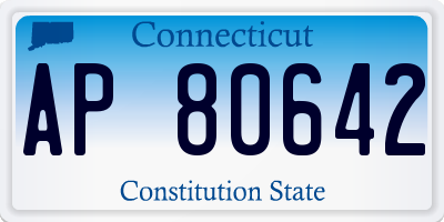 CT license plate AP80642