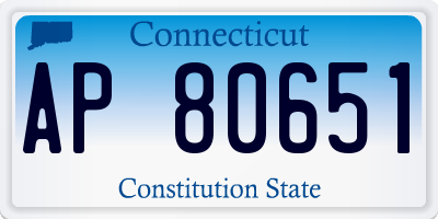 CT license plate AP80651