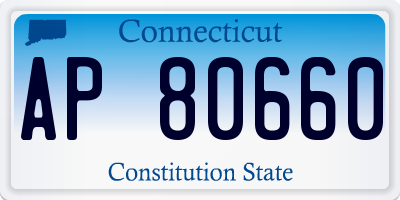 CT license plate AP80660