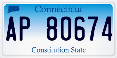 CT license plate AP80674