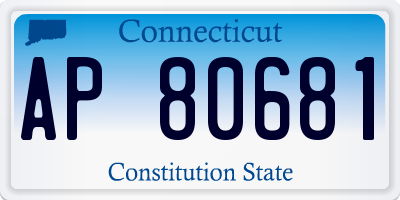 CT license plate AP80681