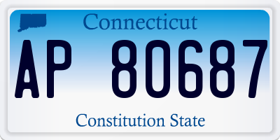 CT license plate AP80687