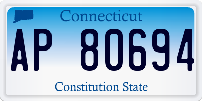CT license plate AP80694