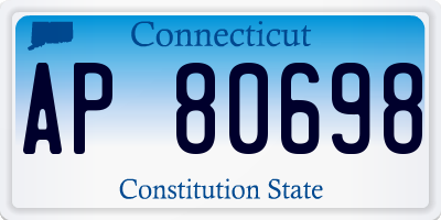 CT license plate AP80698