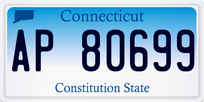 CT license plate AP80699