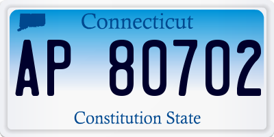 CT license plate AP80702