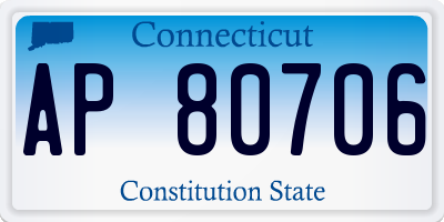 CT license plate AP80706