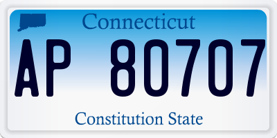 CT license plate AP80707