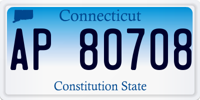 CT license plate AP80708