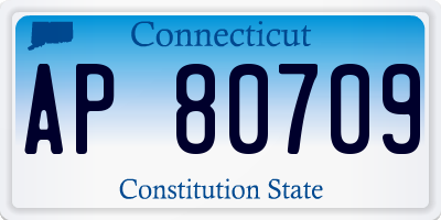 CT license plate AP80709