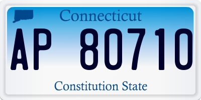 CT license plate AP80710