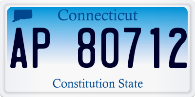 CT license plate AP80712