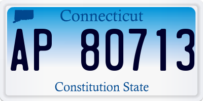 CT license plate AP80713