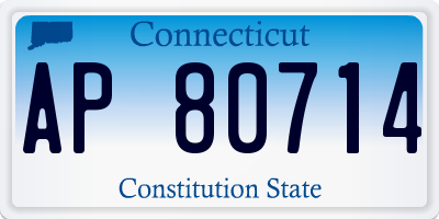 CT license plate AP80714