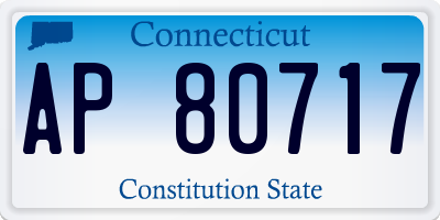 CT license plate AP80717